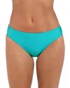 L Agence Nicole Solid Classic Bikini Bottoms In Aqua