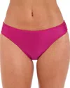L Agence L'agence Nicole Shimmer Classic Bikini Bottom In Fuchsia