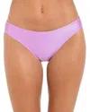 L Agence L'agence Nicole Shimmer Classic Bikini Bottom In Light Violet