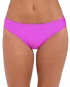 L Agence L'agence Nicole Shimmer Classic Bikini Bottom In Orchid