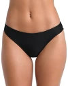 L'agence Nicole Solid Classic Bikini Bottom In Black