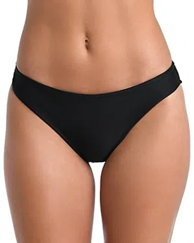 L Agence L'agence Nicole Solid Classic Bikini Bottom In Black