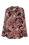 L AGENCE L'AGENCE NINA PAISLEY PRINT BUTTON-UP SILK SHIRT