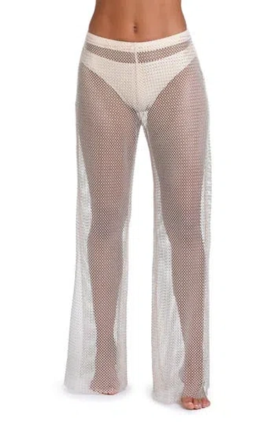 L AGENCE L'AGENCE NOEMI WIDE LEG MESH COVER-UP PANTS