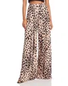 L Agence Nova Pleated Wide-leg Pant In Brown