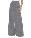 L Agence Nova Pleated Houndstooth Pants In White/black