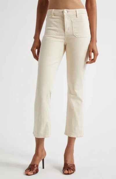 L Agence L'agence Noya High Waist Flare Ankle Jeans In Neutral