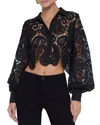 L AGENCE L'AGENCE ODELIA LACE CROP BLOUSE