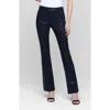 L Agence Kendra High-rise Crop Flare Jeans In Noir Coated