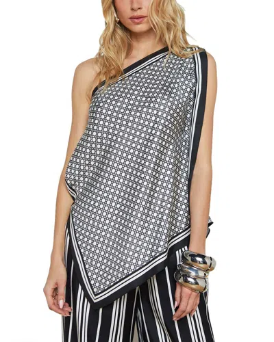 L Agence L'agence Oskar Scarf Top In Black