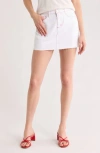 L Agence L'agence Paris Denim Micro Miniskirt In White