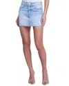 L Agence Paris Micro Mini Jean Skirt In Caruso