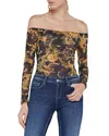 L Agence Peonie Off-the-shoulder Bodysuit In Black