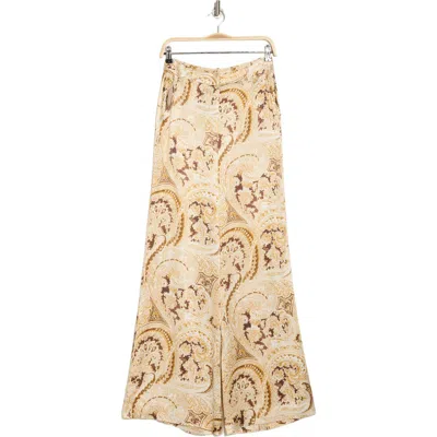 L Agence L'agence Pilar Paisley Wide Leg Pants In Ivory Multi Boute Paisley