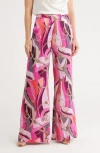 L Agence L'agence Pilar Silk Wide Leg Pants In Multi