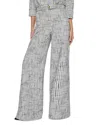 L Agence Pilar Tweed Wide-leg Pants In Ecru/black