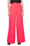 L Agence L'agence Pilar Wide Leg Pants In Neon Coral
