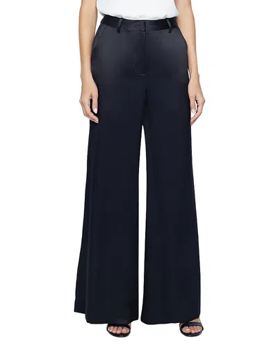L Agence L'agence Pilar Wide Leg Silk Pants In Black
