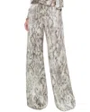 L Agence Snake Pilar Wide-leg Pants In Animal Print