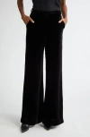 L Agence Maghra Mid-rise Wide-leg Velvet Trousers