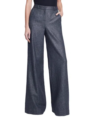 L Agence L'agence Pilar Wide Leg Wool-blend Pant