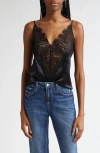 L'agence Priya Lace Camisole Tank In Black