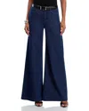 L'agence Quincy High Rise Wide Leg Jeans In Ebony Stripe In Blue