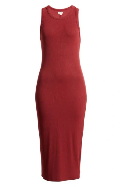L Agence L'agence Racerback Midi Dress In Syrah