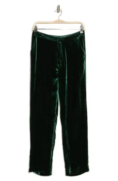 L Agence L'agence Rebel Straight Leg Trousers In Forest Green