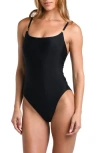 L Agence Remi One-piece Swimsuit In Black In Black