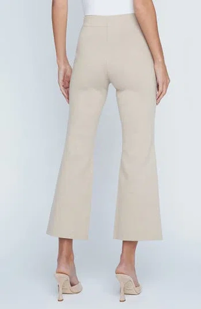 L'agence Ren Flare Leg Pants In Pale Khaki