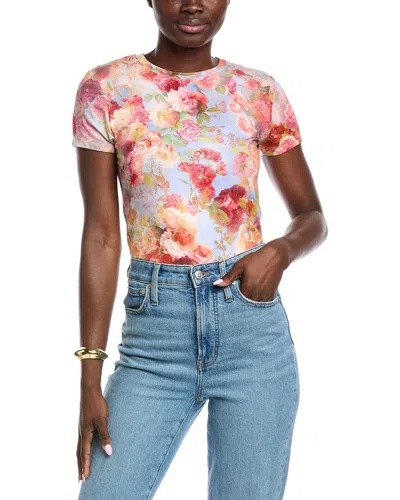 L Agence L'agence Ressi Crew Cloud Flor T-shirt In Multi
