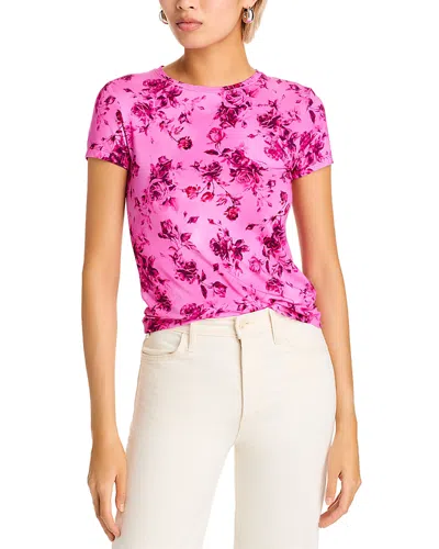 L Agence Ressi Short-sleeve Rose Tee In Pink