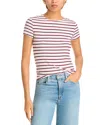 L Agence L'agence Ressi Tee In Red/navy/white Stripe