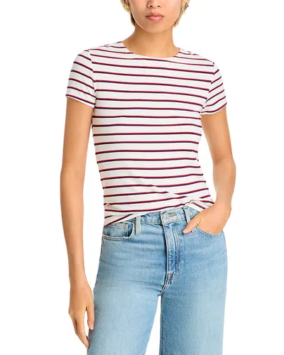 L Agence L'agence Ressi Tee In Red/navy/white Stripe