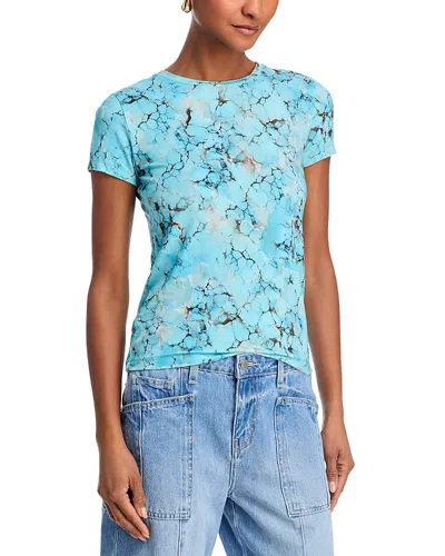L AGENCE L'AGENCE RESSI TURQUOISE STONE CREWNECK TEE