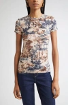 L'agence Ressi Western Print Short Sleeve Top In Multi