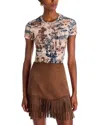 L Agence L'agence Ressi Western Toile Tee In Brown