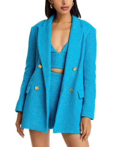 L AGENCE L'AGENCE RIVA KNIT DOUBLE BREASTED BLAZER
