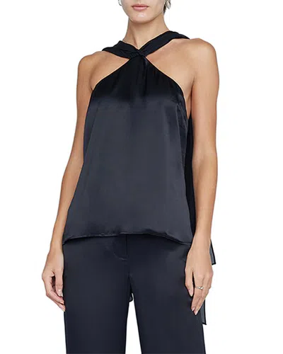 L Agence L'agence Riviera Shoulder Silk Cape Top