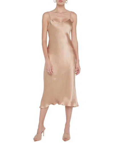 L Agence L'agence Rosabella Loop Trim Silk Dress
