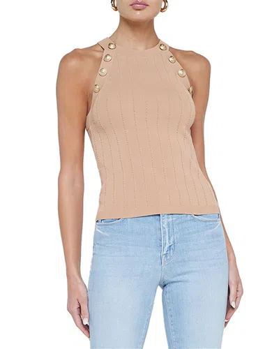 L Agence L'agence Rosemary High-neck Tank In Brown