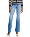 L Agence L'agence Ruth High Waist Raw Hem Straight Leg Jeans In Garvey