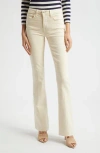 L Agence Ruth Straight Raw Hem Jeans Macadamia In Creme Brulee