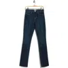 L Agence L'agence Ruth High Waist Raw Hem Straight Leg Jeans In Blue