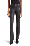 L Agence Ruth High Rise Denim In Greystone Coated In Greystone Coated