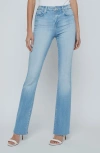 L Agence L'agence Ruth Raw Hem Straight Leg Jeans In Blue