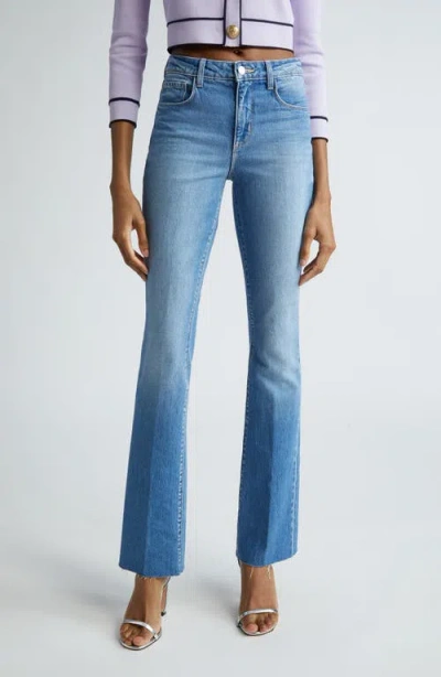 L Agence L'agence Ruth Raw Hem Straight Leg Jeans In Seneca
