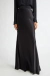 L'agence Ryker Waistband Silk Skirt In Black In Black
