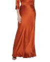 L Agence Ryker Silk Maxi Skirt In Sienna